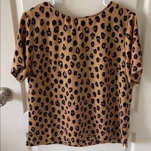 Leopard print reversible blouse